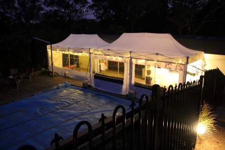 6x3m marquees side by side